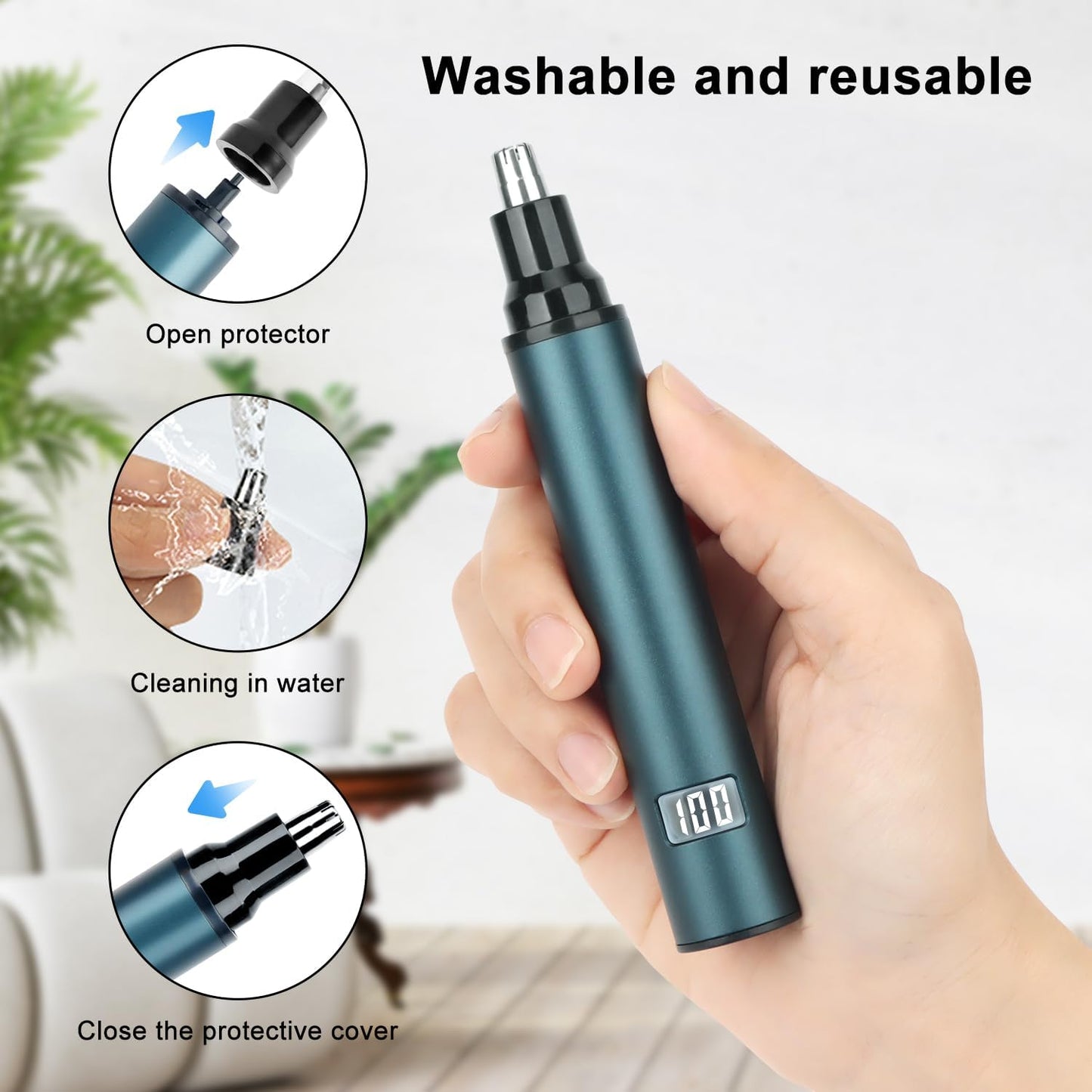 SafeTrim™ – 2‑in‑1 Nose & Ear Hair Trimmer for Gentle, Painless & Precise Grooming