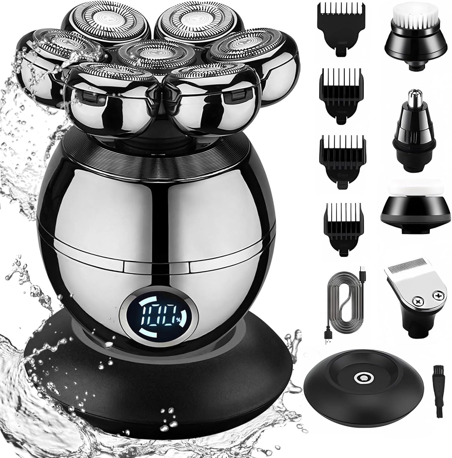 DryShave™ Pro – 6D Floating Razor (5-in-1 Grooming Kit)