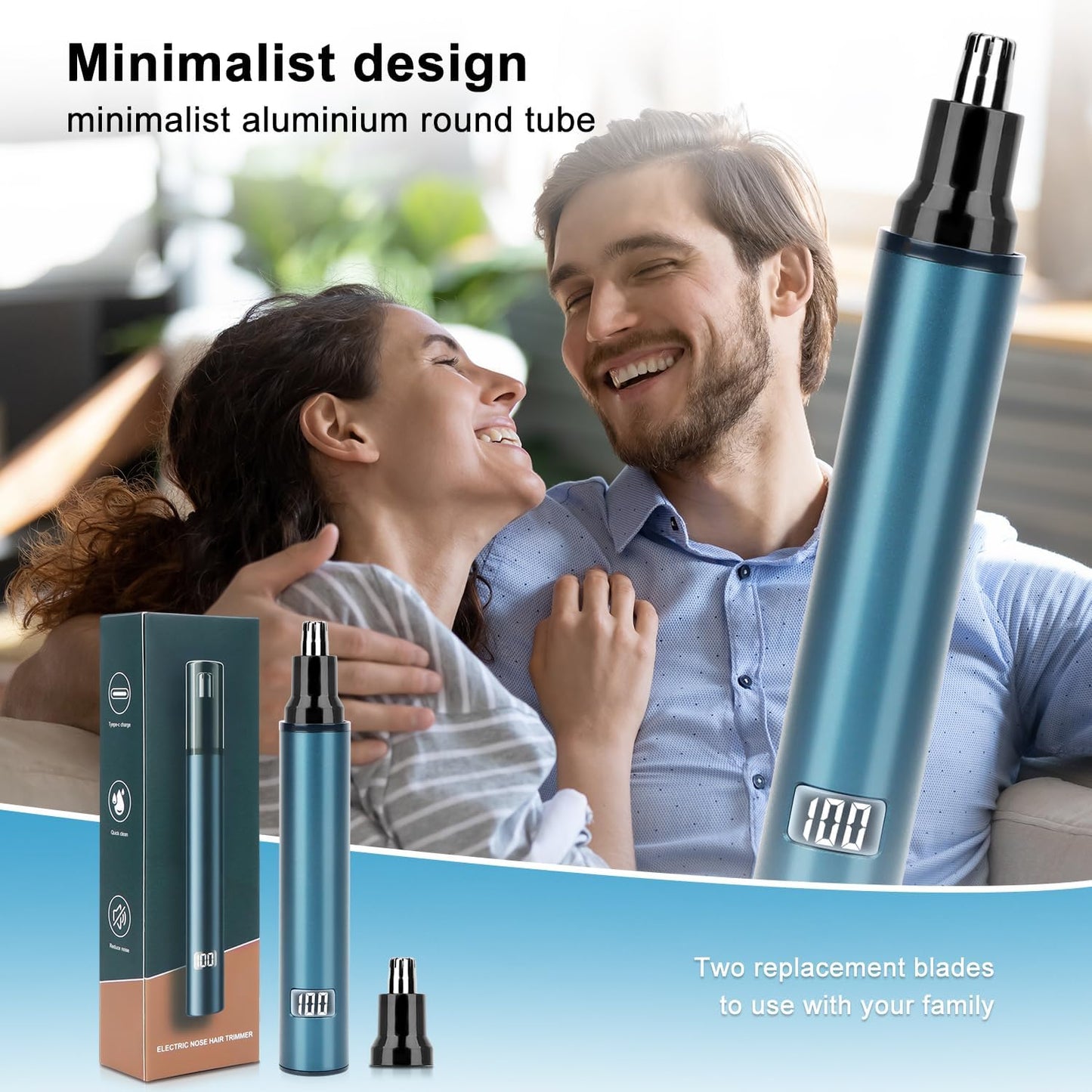 SafeTrim™ – 2‑in‑1 Nose & Ear Hair Trimmer for Gentle, Painless & Precise Grooming