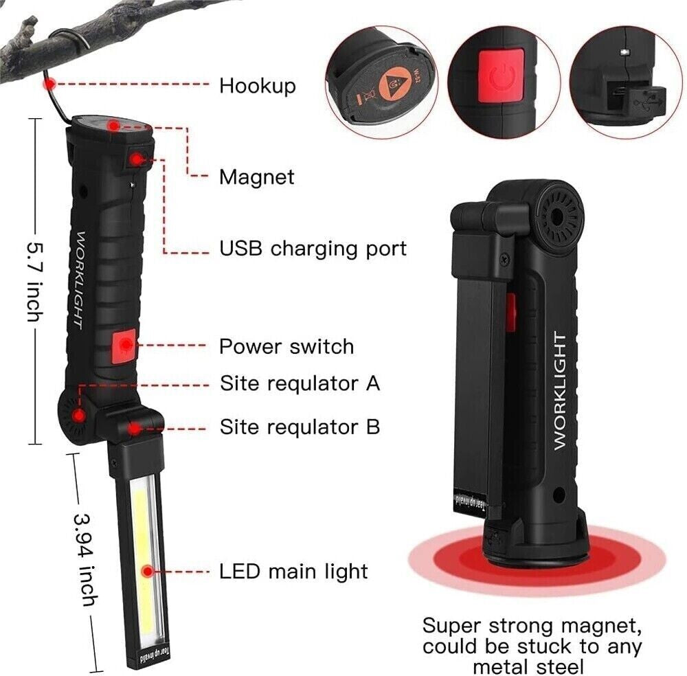 ClipLite™ – Magnetic COB LED Work Light (2-Pack)