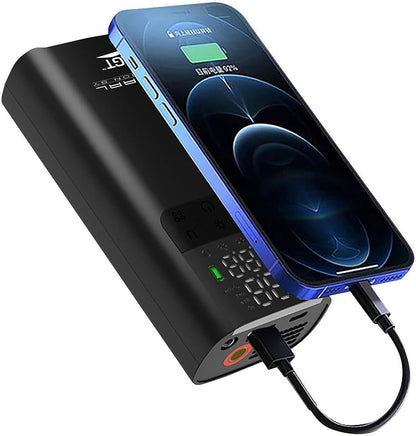 AirCharge™ - Smart 150PSI Portable Air Compressor & Power Bank (LED Display, USB-C)