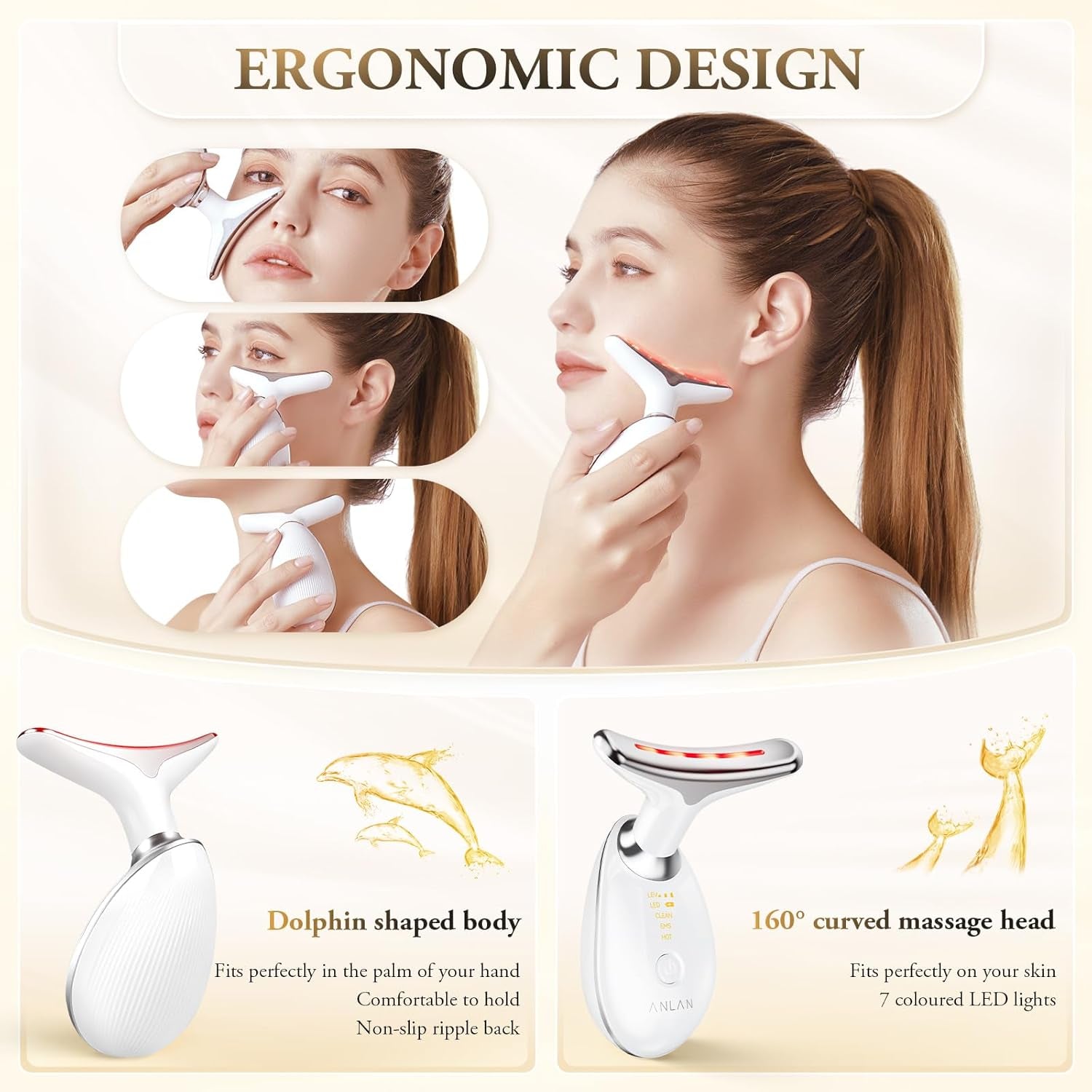 GlowLift™ – EMS V-Shape Beauty Tool (3 Modes, Heat, Wireless)