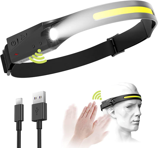 WorkLite™ - USB COB LED-Stirnlampe (wiederaufladbar, wasserdicht)
