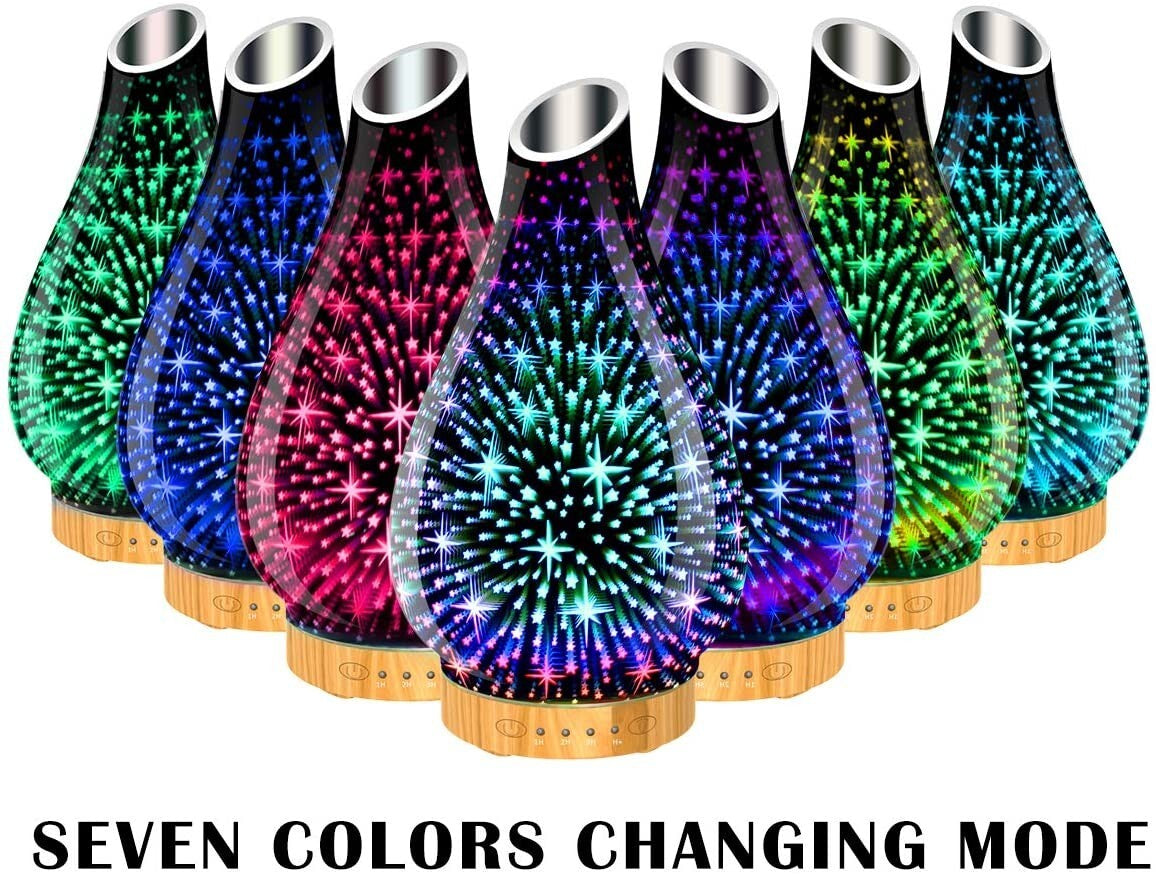 GlowMist™ – LED Ultrasonic Aroma Diffuser (7 Colors, Auto Shut-Off)