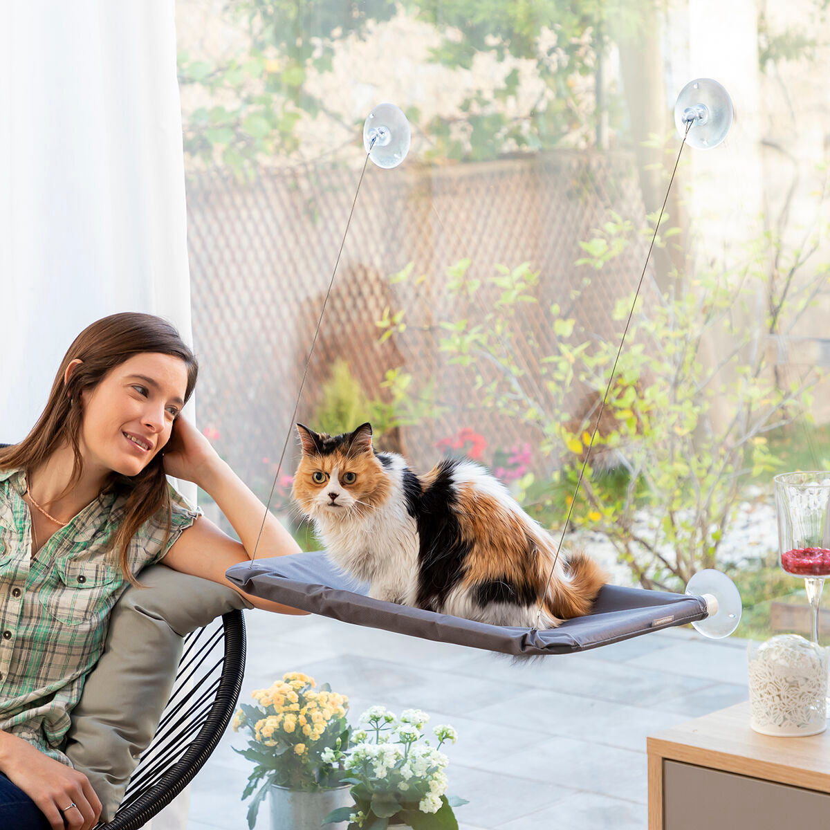 CozyBask™ – Cat Window Hammock Bed