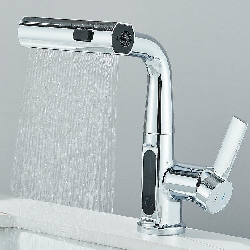 SmartLED™ - Moderne ausziehbare Badarmatur mit Wasserfall