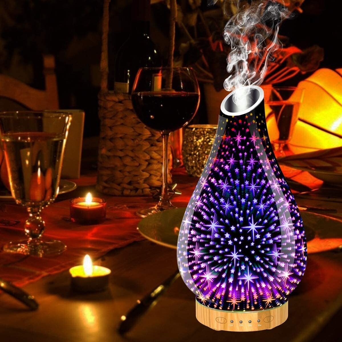 GlowMist™ – LED Ultrasonic Aroma Diffuser (7 Colors, Auto Shut-Off)